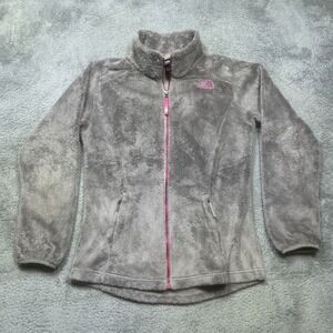 The North Face Jacket Girls XL (18) Grary Pink Osito Fleece Fuzzy Hiking Outdoor